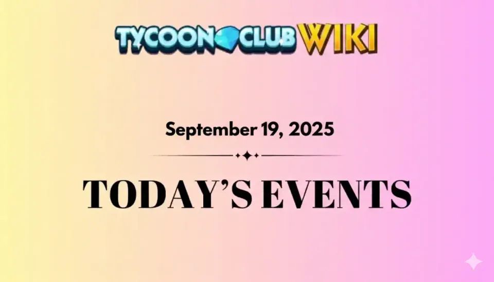Today's Events (Sep 19, 2025)